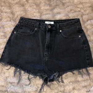 Forever21 Black High Waisted Denim Shorts